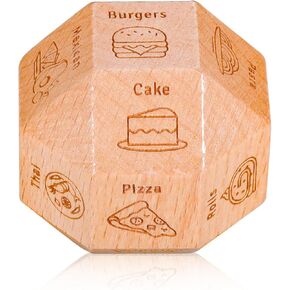 18 Choices Food Dice Gifts for Boyfriend Girlfriend Couple Date Night Dice Idea Anniversary Wedding Gifts for Men Women Birthday Gift for Husband Wife Gifts for Him Her Stocking Stuffer Valentines Day