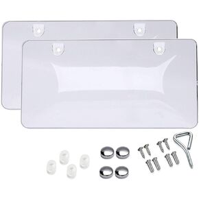 BLVD-LPF OBEY YOUR LUXURY Car License Plates Shields 2 Pack Clear Bubble Design Novelty Universal Plate Covers, Unbreakable Frame Covers to Protect Front Back License Plates 2 Holes Patented