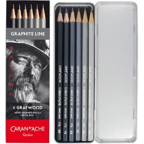 CREATIVE ART MATERIALS Grafwood 6 Piece Metal Box Set (775.306)