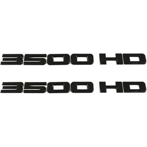 2pcs OEM 3500HD 3500 HD Nameplates Emblems Badges Replacement for Silverado Sierra New (Black)