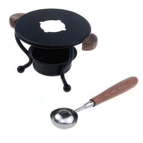 Coshar Wax Melting Kit, Tripod Wax Melter Antique Wax Seal Furnace with Wax Spoon for Sealing Wax Beads Wedding Invitation Card Seal