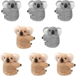 8 Pieces Koala Clip, Kangaroo Pencil Buddy Buddy Koala Clip On Small Stuffed Koala Pencil Toppers Animal Bear Plush Pencil Hungers Claw Clips for Girls