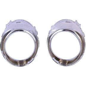 Front Bumper Both Side Chrome Trim Bezel Ring Fog Light Lamp 62257-1MS2A 62256-1MS2A Compatible with INFINITI G37 M56 M37 G25 Q70 2010 2011 2012 2013 2014 Sedan With Sport Package
