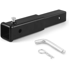 Trailer Hitch Extender fits for 2 inch Receiver,9.65 inch Extension Length,3500lbs, Anti-Rattle Bolt,with 5/8 inch Hitch Pin and Clip