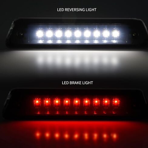 MICTUNING LED ضوء الفرامل الثالث / الضوء العكسي متوافق مع 2009-2014 F150، مصباح الشحن الخلفي مصباح توقف عالي - دخان in Kuwait