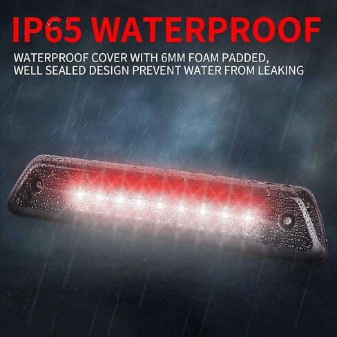 MICTUNING LED ضوء الفرامل الثالث / الضوء العكسي متوافق مع 2009-2014 F150، مصباح الشحن الخلفي مصباح توقف عالي - دخان in Kuwait