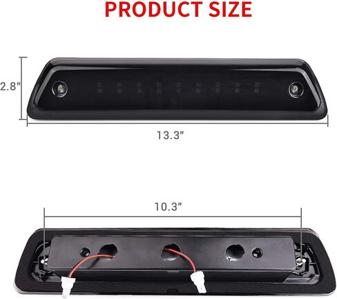 MICTUNING LED ضوء الفرامل الثالث / الضوء العكسي متوافق مع 2009-2014 F150، مصباح الشحن الخلفي مصباح توقف عالي - دخان in Kuwait