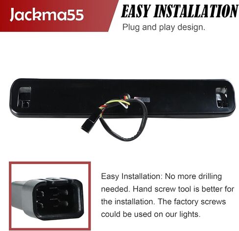 ضوء الفرامل الثالث الثالث، ضوء إيقاف عالي للتركيب لسيارة 1994-1998 تشيفي سيلفرادو / 1988-1998 شيفروليه C1500 C2500 C3500 (عدسة واضحة) in Kuwait