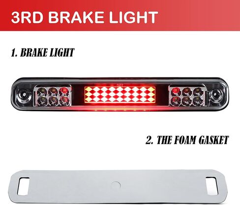 ضوء الفرامل الثالث الثالث، ضوء إيقاف عالي للتركيب لسيارة 1994-1998 تشيفي سيلفرادو / 1988-1998 شيفروليه C1500 C2500 C3500 (عدسة واضحة) in Kuwait