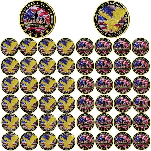 100 PCS Military Challenge Coin Thank You for Your Service (100) in Kuwait