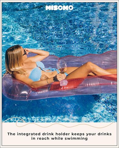 XL Adult Mesh Pool Lounger Miami Beach Pink - Beverly Hills Pool Ring with Drink Holder in Saudi Arabia