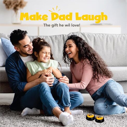 Dad Joke Button | A Gift for Fathers with 50+ Funny Dad Jokes | Novelty Talking Button Present in Saudi Arabia
