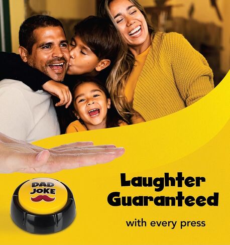 Dad Joke Button | A Gift for Fathers with 50+ Funny Dad Jokes | Novelty Talking Button Present in Saudi Arabia