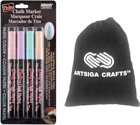 Bistro Chalk Marker Fine Point Set 4/Pkg-Pastel Yellow, Pink, Green & Blue in Saudi Arabia