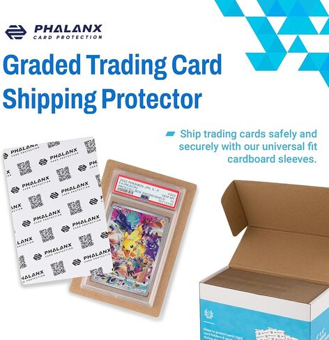 Phalanx - Graded Trading Card Shipping Protector, Precut Cardboard Card Protector for Trading Card Packaging, Card Protectors for Shipping, Rigid Mailers 4 x 6 inches, 100 ct in Kuwait