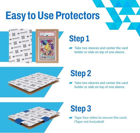Phalanx - Graded Trading Card Shipping Protector, Precut Cardboard Card Protector for Trading Card Packaging, Card Protectors for Shipping, Rigid Mailers 4 x 6 inches, 100 ct in Kuwait