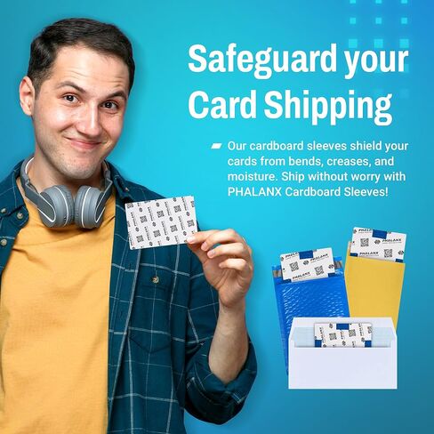 Phalanx - Graded Trading Card Shipping Protector, Precut Cardboard Card Protector for Trading Card Packaging, Card Protectors for Shipping, Rigid Mailers 4 x 6 inches, 100 ct in Kuwait