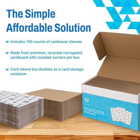 Phalanx - Graded Trading Card Shipping Protector, Precut Cardboard Card Protector for Trading Card Packaging, Card Protectors for Shipping, Rigid Mailers 4 x 6 inches, 100 ct in Kuwait