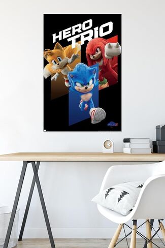 Trends International Sonic The Hedgehog 3 - ملصق حائط ثلاثي البطل، 22.37 بوصة × 34.00 بوصة، نسخة غير مؤطرة in Saudi Arabia
