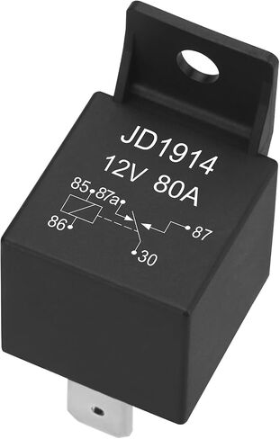 2 Pack JD1914 Car Relay, 12V 80A, 5 Pin SPDT, Automotive Switches and Starters, Waterproof Relay for Boat Tractor Truck Motorcycle (2) in Kuwait