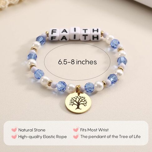 Inspirational Bracelets for Women Handcrafted Beaded Stretch Bracelet Uniquely Designed Motivational Bracelets With Gift Boxes and Greeting Cards in Saudi Arabia