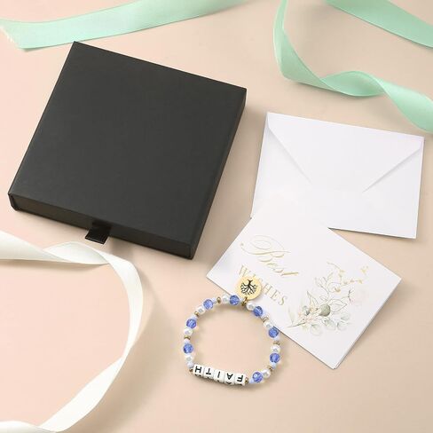 Inspirational Bracelets for Women Handcrafted Beaded Stretch Bracelet Uniquely Designed Motivational Bracelets With Gift Boxes and Greeting Cards in Saudi Arabia