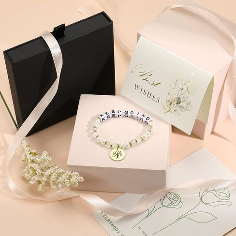 Inspirational Bracelets for Women Handcrafted Beaded Stretch Bracelet Uniquely Designed Motivational Bracelets With Gift Boxes and Greeting Cards in Saudi Arabia