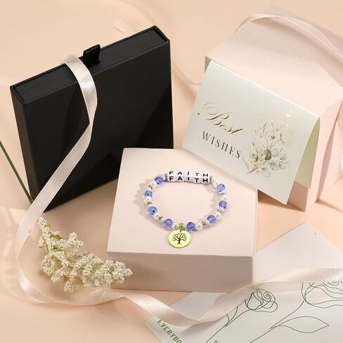 Inspirational Bracelets for Women Handcrafted Beaded Stretch Bracelet Uniquely Designed Motivational Bracelets With Gift Boxes and Greeting Cards in Saudi Arabia