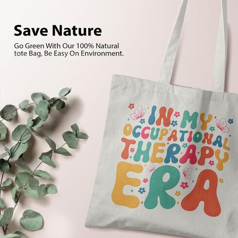 Occupational Therapist Gifts,OT Gifts, Occupational Therapist Canvas Tote Bags for Women, Reusable Grocery Bags in Saudi Arabia