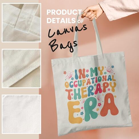 Occupational Therapist Gifts,OT Gifts, Occupational Therapist Canvas Tote Bags for Women, Reusable Grocery Bags in Saudi Arabia