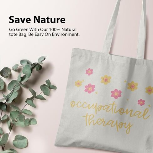 Occupational Therapist Gifts,OT Gifts, Occupational Therapist Canvas Tote Bags for Women, Reusable Grocery Bags in Saudi Arabia