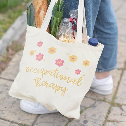 Occupational Therapist Gifts,OT Gifts, Occupational Therapist Canvas Tote Bags for Women, Reusable Grocery Bags in Saudi Arabia