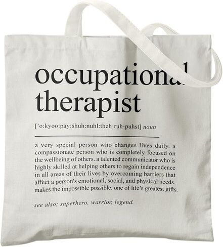 Occupational Therapist Gifts,OT Gifts, Occupational Therapist Canvas Tote Bags for Women, Reusable Grocery Bags in Saudi Arabia