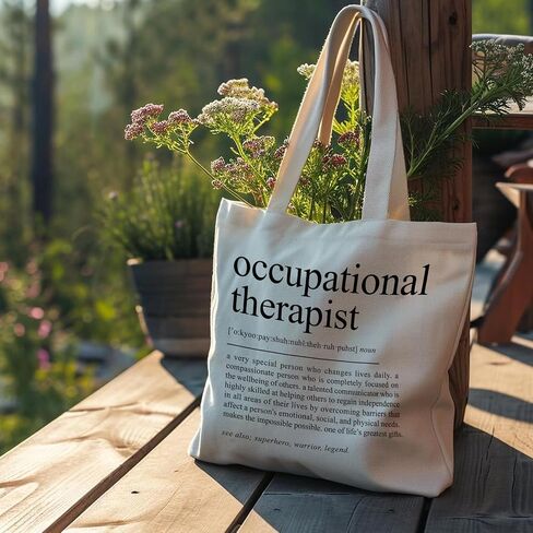 Occupational Therapist Gifts,OT Gifts, Occupational Therapist Canvas Tote Bags for Women, Reusable Grocery Bags in Saudi Arabia
