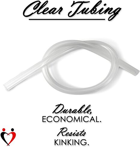 LeLuv Clear Hose and 1/4 inch Barbed Male Fitting for Vacuum Pumps 24 inch Length Collapse-Resistant in Saudi Arabia