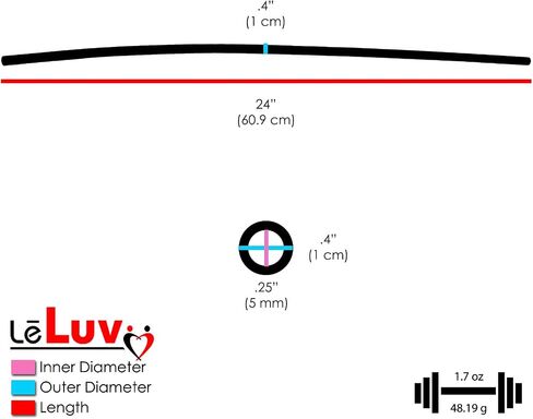 LeLuv Clear Hose and 1/4 inch Barbed Male Fitting for Vacuum Pumps 24 inch Length Collapse-Resistant in Saudi Arabia