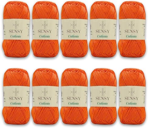 Sensy Calinia Yarn,%100 Mercerized Giza Cotton Yarn, Amigurumi Yarn, 134 Yards, Gauge 2 Fine (Purple) in Kuwait