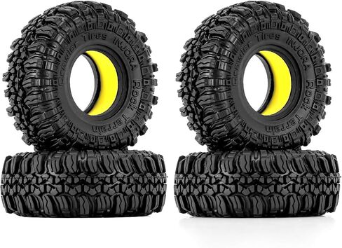 انجورا اطارات عجلات زاحفة مطاطية ناعمة 1.0 لسيارة 1/18 TRX4M SCX24 جلادياتور برونكو C10 JLU ديدبولت B17 اكسيال 1/24 1/18، 4 قطع، T1005 in Kuwait