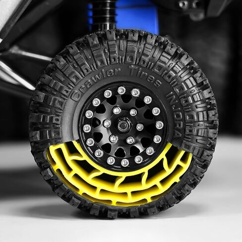 انجورا اطارات عجلات زاحفة مطاطية ناعمة 1.0 لسيارة 1/18 TRX4M SCX24 جلادياتور برونكو C10 JLU ديدبولت B17 اكسيال 1/24 1/18، 4 قطع، T1005 in Kuwait