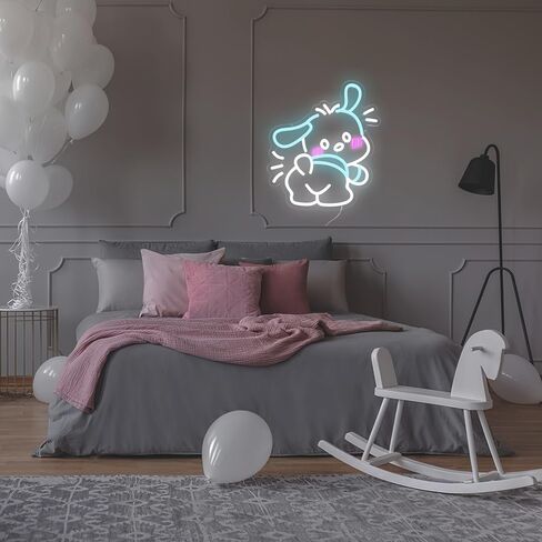 Cinnamoroll Anime Neon Sign for Wall Decor Cinnamoroll Led Light Room Decor Japanese Neon Light LED Sign for Anime Fans Cinnamoroll Gift for Girls 17.5"*9.5" in Saudi Arabia