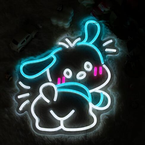 Cinnamoroll Anime Neon Sign for Wall Decor Cinnamoroll Led Light Room Decor Japanese Neon Light LED Sign for Anime Fans Cinnamoroll Gift for Girls 17.5"*9.5" in Saudi Arabia