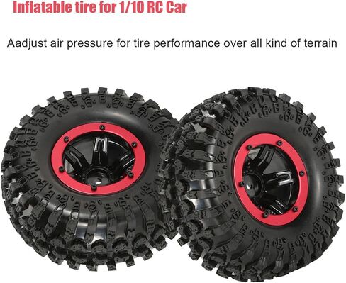 LAFEINA RC Air Pneumatic Tyre 2.2" Beadlock Wheel Rim and Tires for 1/10 RC4WD D90 Axial SCX10 RC Crawler Truck Parts in Kuwait