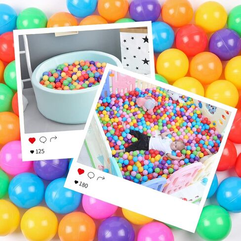 TRENDBOX 100 pcs Macaron Ball Pit Balls Plastic Balls for Ball Pit Pool Playpen Babies Kids Children Birthday Parties in Kuwait