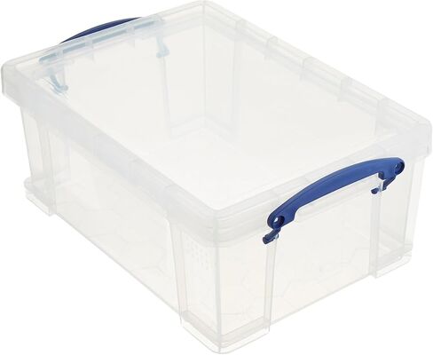 Really Useful Box Stackable 9 Liter Plastic Storage Container Bin with Snap Lid & Built-In Clip Lock Handles for Home & Office Organization (10 Pack) in Saudi Arabia