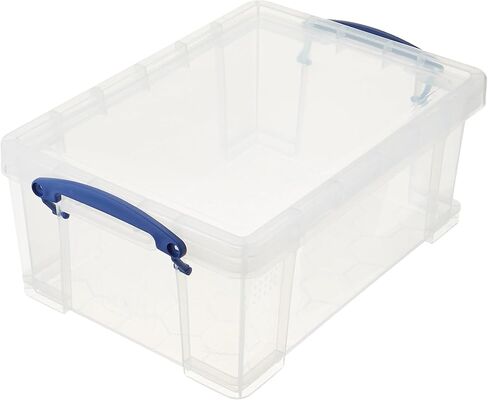 Really Useful Box Stackable 9 Liter Plastic Storage Container Bin with Snap Lid & Built-In Clip Lock Handles for Home & Office Organization (10 Pack) in Saudi Arabia