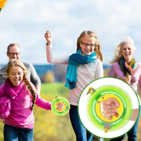 3 Pieces Kite Reel and Kite String with Reel 7 Inches Dia Kite String Winder Grip Wheel Kite String Reel Kite String Spool with 656 Feet Line and Safety Lock for Kids Adults Kite Flying Accessories in Kuwait