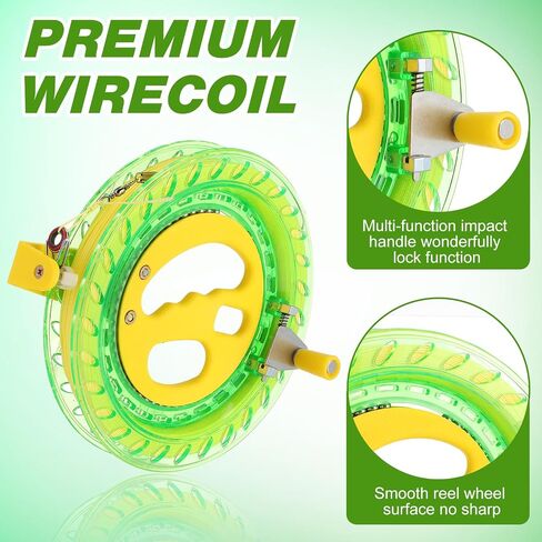 3 Pieces Kite Reel and Kite String with Reel 7 Inches Dia Kite String Winder Grip Wheel Kite String Reel Kite String Spool with 656 Feet Line and Safety Lock for Kids Adults Kite Flying Accessories in Kuwait