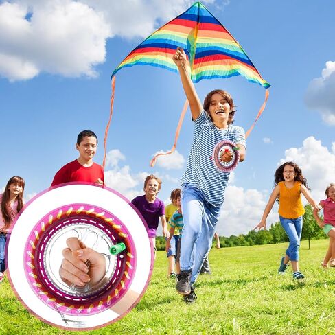 3 Pieces Kite Reel and Kite String with Reel 7 Inches Dia Kite String Winder Grip Wheel Kite String Reel Kite String Spool with 656 Feet Line and Safety Lock for Kids Adults Kite Flying Accessories in Kuwait