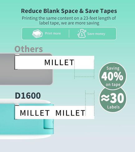 آلة صنع الملصقات مع 5 أشرطة، طابعة ملصقات صغيرة محمولة تعمل بالبلوتوث، D1600 ملصق صغير مع ملصق ملون لتنظيم المكتب المنزلي in Kuwait