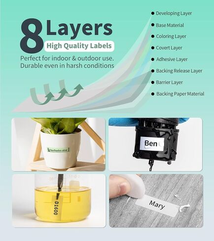 آلة صنع الملصقات مع 5 أشرطة، طابعة ملصقات صغيرة محمولة تعمل بالبلوتوث، D1600 ملصق صغير مع ملصق ملون لتنظيم المكتب المنزلي in Kuwait